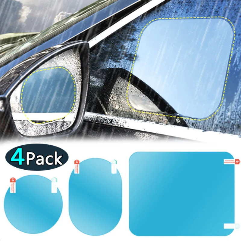 Rearview Mirror Rainproof Film Set Car Truck Window Glass Antifog Waterproof Stickers Rainy Day