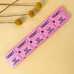 100-Piece Raffle Ticket Set for Events and Celebrations (Pink)