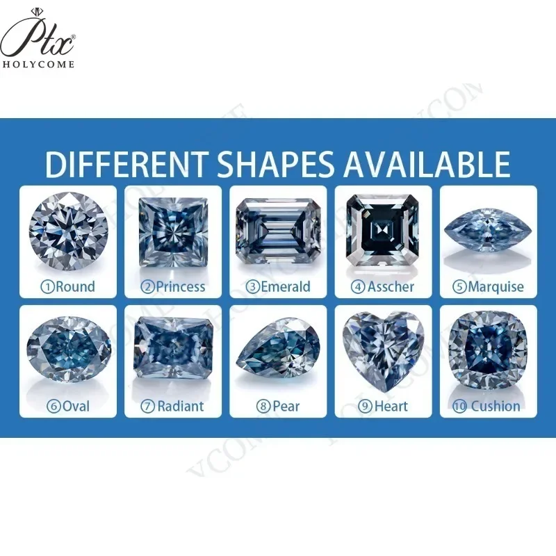 0,1-10CT Moissanit, ovale Form, leuchtendes Blau, Primärfarbe, VVS1, DIY-Ring, Halskette, Ohrringe, Hauptmaterialien, Perlen für die Schmuckherstellung – Detail 24