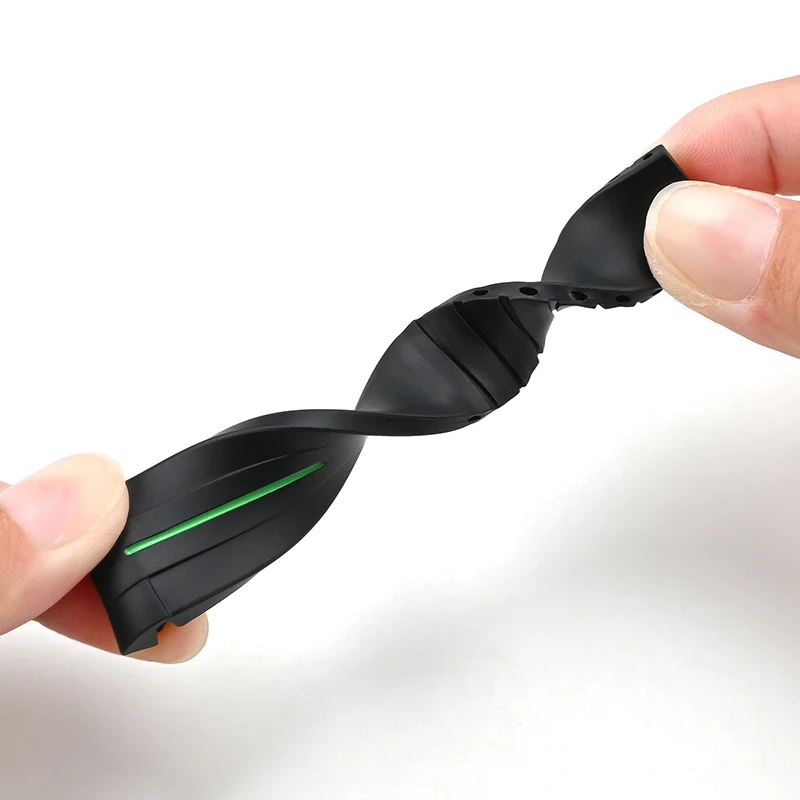 حزام سيليكون لرولكس أسود أخضر شبح الماء دايتونا ال...