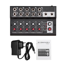 10 - Channel Digital Audio Mixer for Recording, DJ, Live Broadcast, and Karaoke (EU Plug)