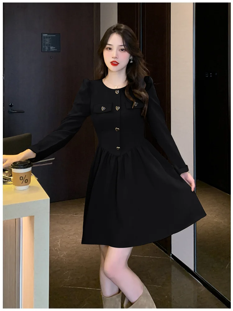 black winter work dress Outfit ideas for wearing your little black dress to the office in winter