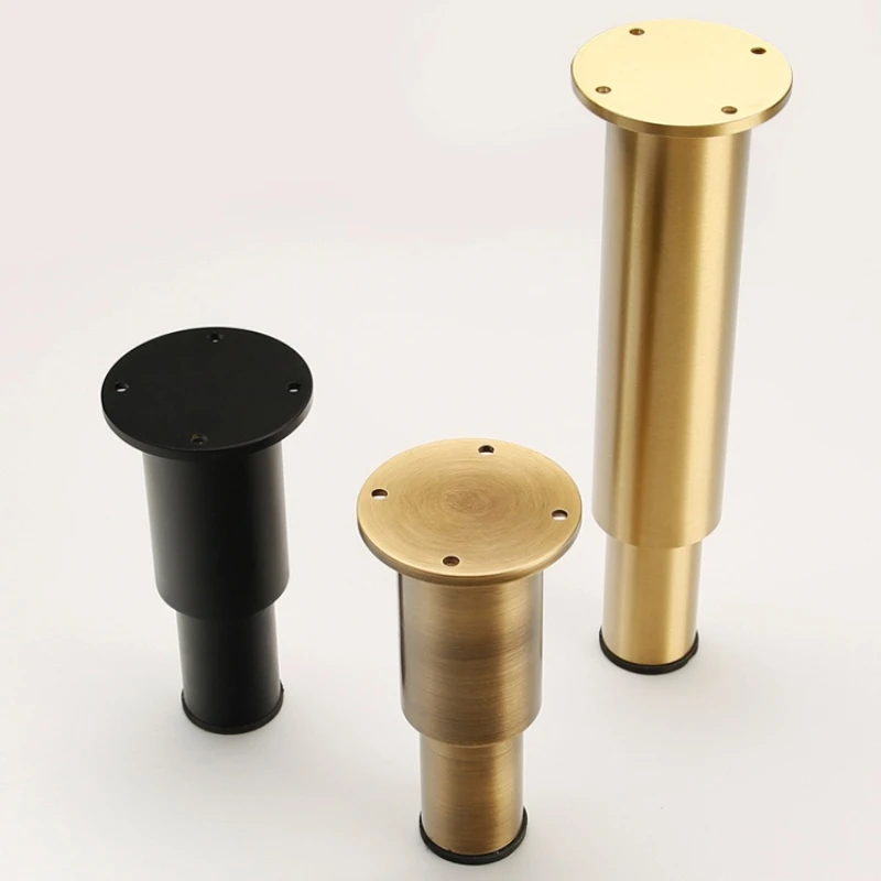 

Retractable Adjustable Metal Furniture Leg Feet Bathroom Cabinet TV Cabinet Heightening Foot Pad Gold Furniture Legs