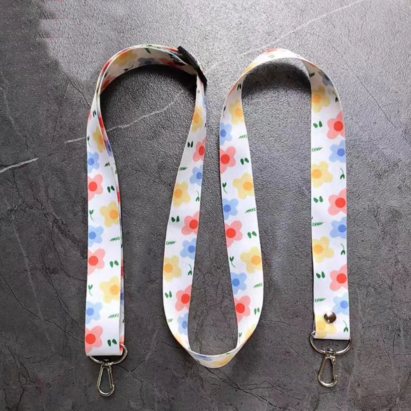 Adjustable Crossbody Phone Lanyard with Double Buckle and Colorful Strap