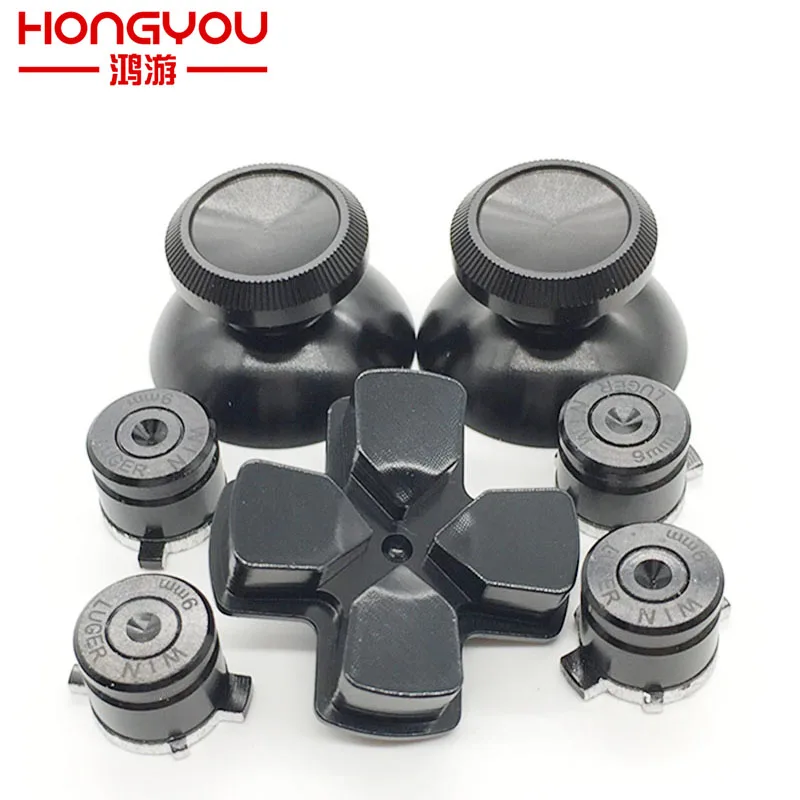 10set For Dualshock 4 Ps4 Pro Slim Controller Red Metal Analog Sticks