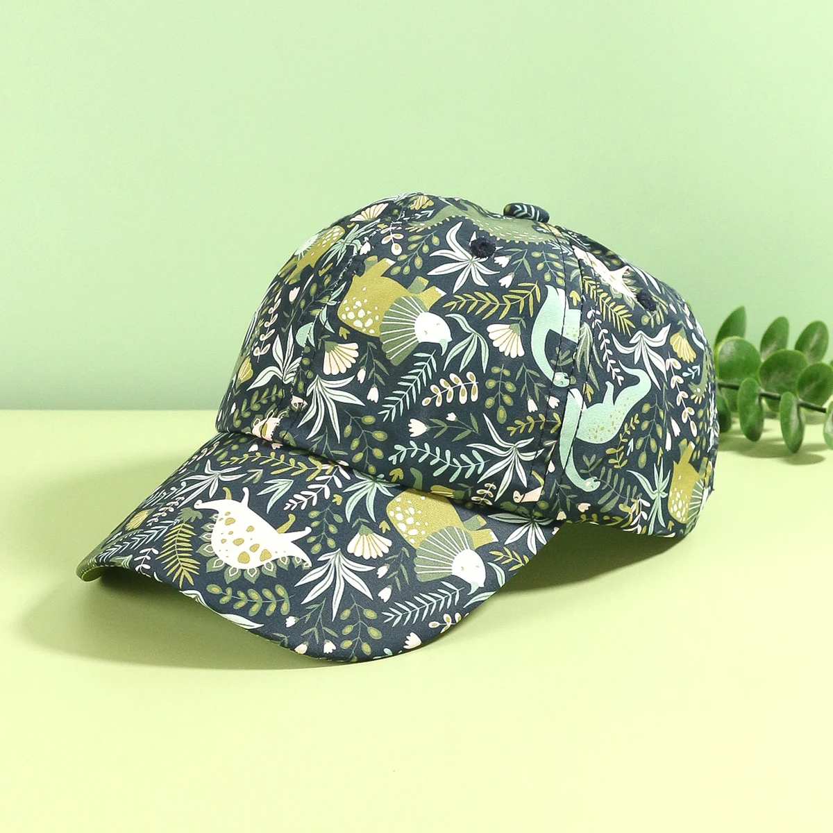 

Children's Baseball Cap Dinosaur Age Fresh Green All-Match Baby Boy Girl Sun Hat Sun Protection Outdoor Adjustable Peaked Caps