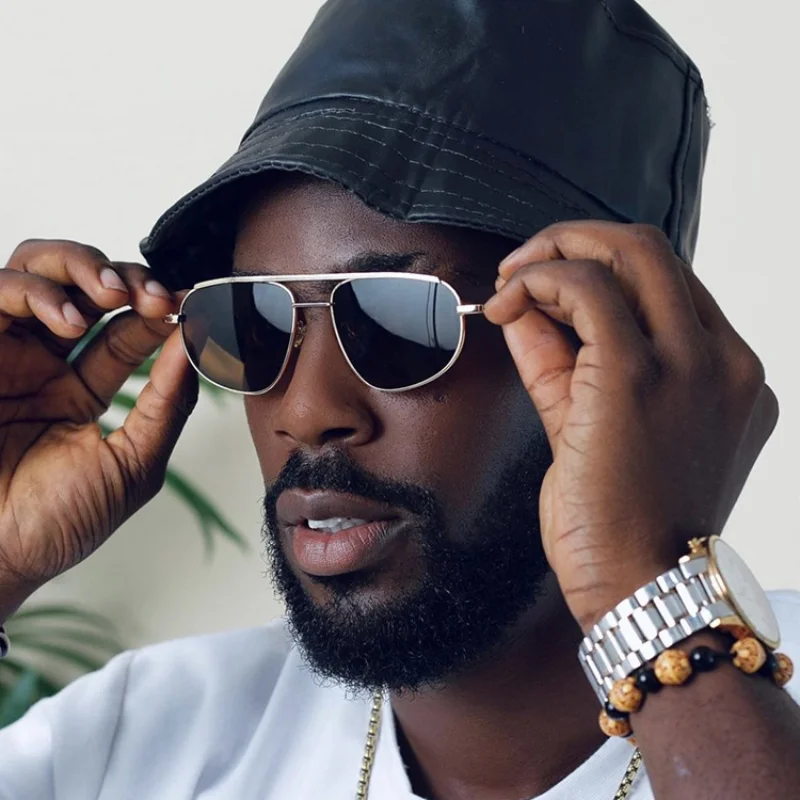 

Модные металлические солнцезащитные очки с двойным лучом dyymj, мужские высококачественные солнцезащитные очки с защитой от УФ-лучей, металлические панковские очки для мужчин и женщин, готические солнцезащитные очки