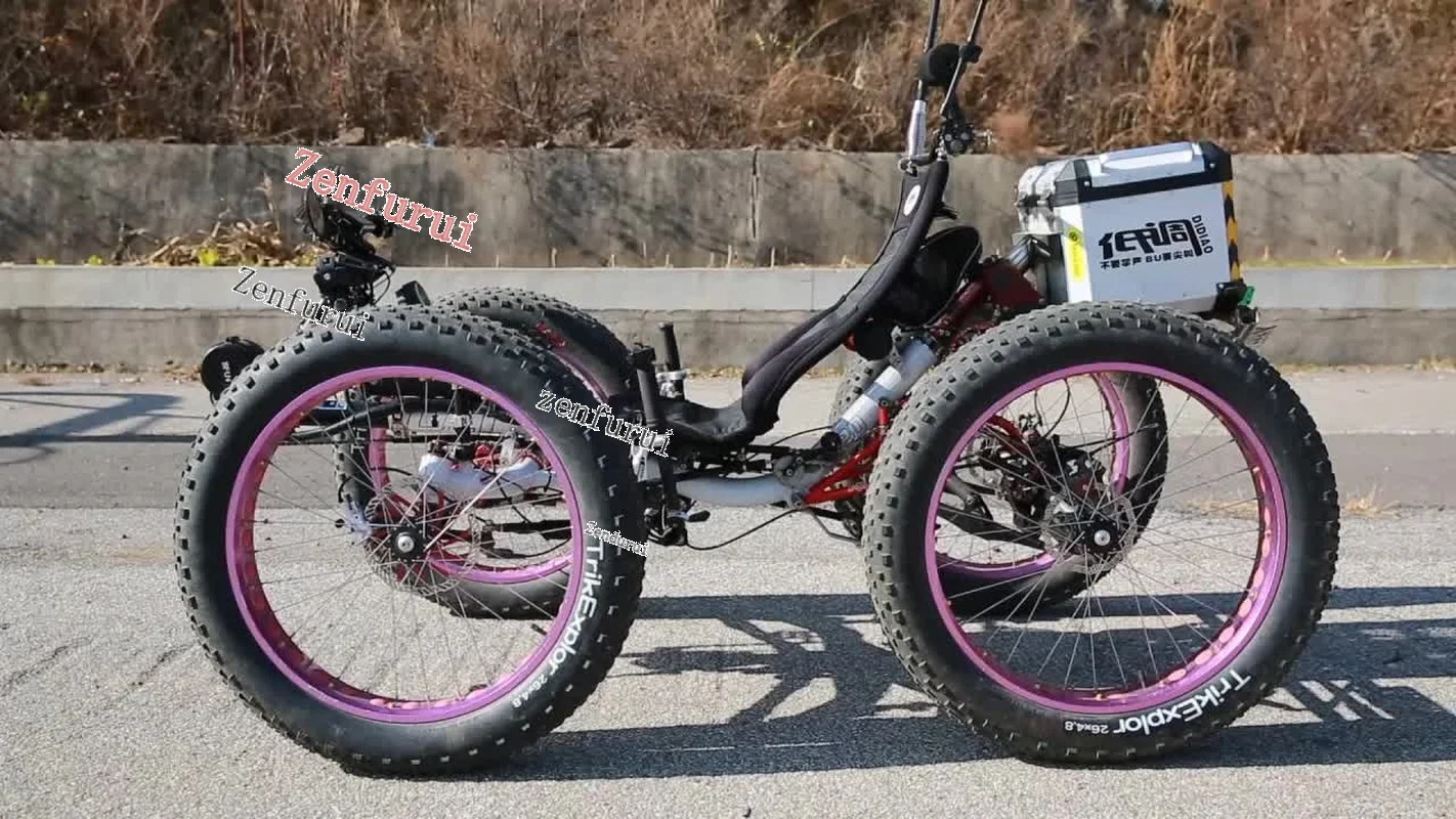 Aluminum Alloy Frame 4Wd Off-Road Mountain Explore Fat Tire 4 Wheel Electric  Recumbent Quad - Strap Button - Aliexpress