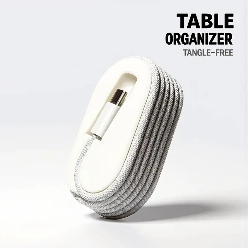 Compact Cable Winder and Organizer for Braided Data Cables - Ideal for Home, Office, and Travel