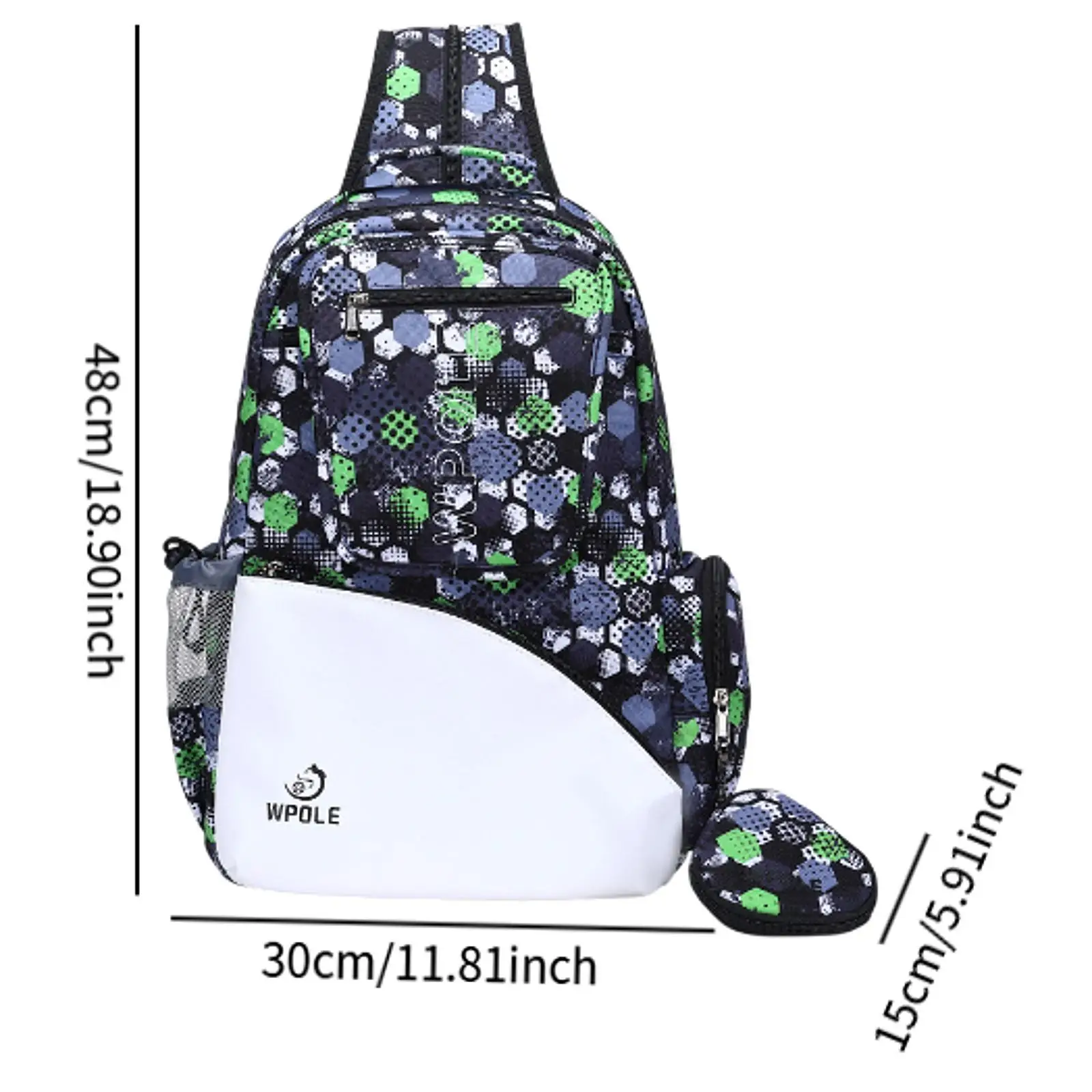 Table Tennis Racket Backpack Table Tennis Bag Crossbody Multifunctional Large Capacity Storage for Men and Women for Training