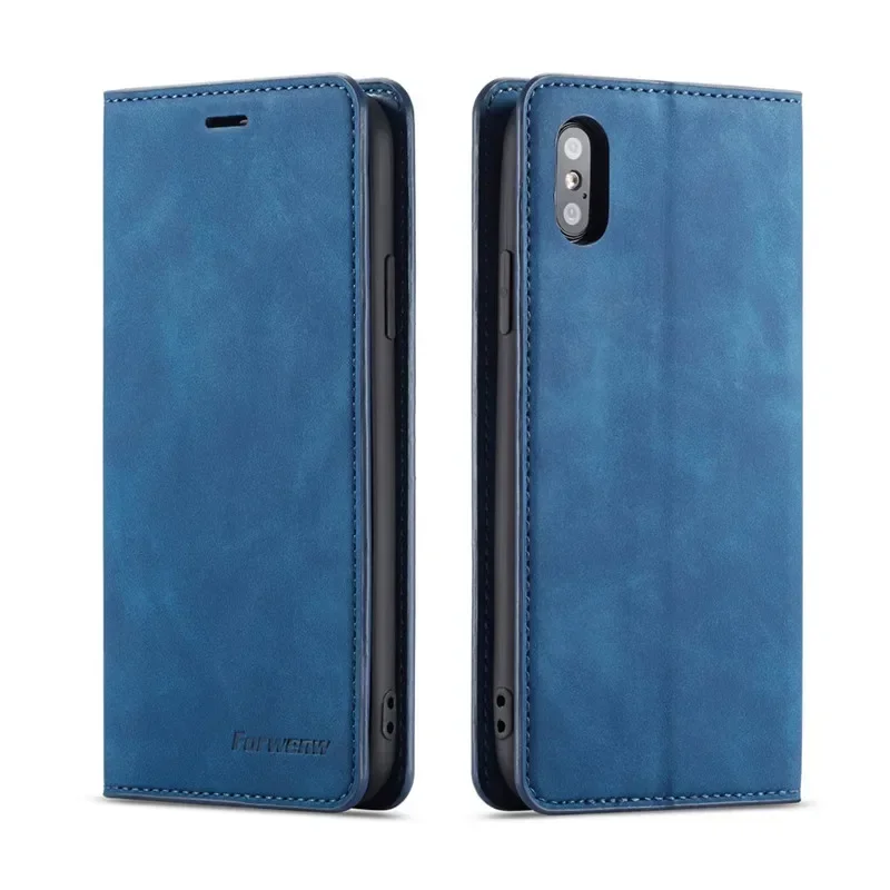 Introducing the Forwenw Premium Magnetic Leather Wallet Phone Case - Elegant Flip Cover with Card Holder