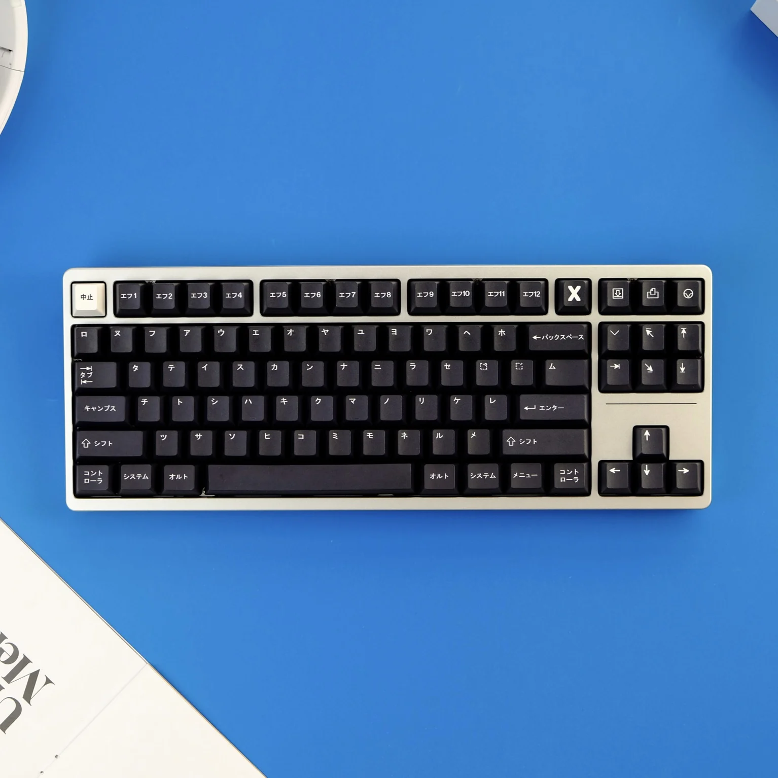 Gmk Wob Katakana Classical Blue Keycaps Pbt Dye Subbed Key Caps Cherry Profile Keycap para Keychron Anne Gk64 Poker Conjunto de 129 Chaves