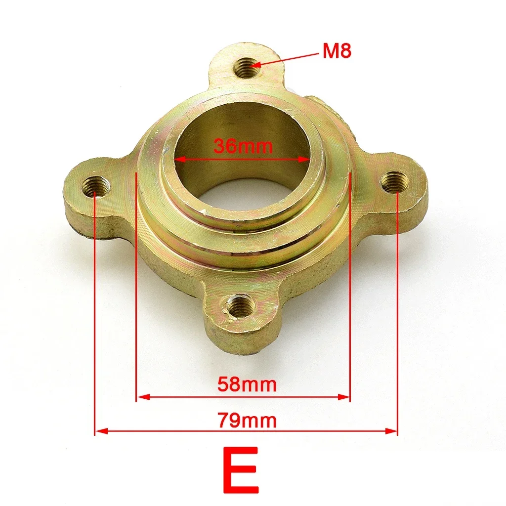 23T 24T 17T Hub Spline 4 Stud 3 hole Axle Mounting brackets Wheel Hub Fits 50cc- 125cc 150cc 250cc Quad Dirt Bike ATV Buggy