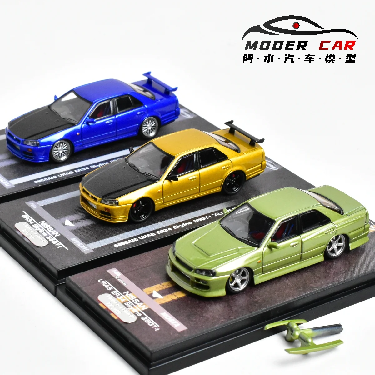 Mortal models 1/64 スカイライン　ER34 D1 nismo Mortal 1:64 SKYLINE ER34 Drift car version BLITZ D1 2005