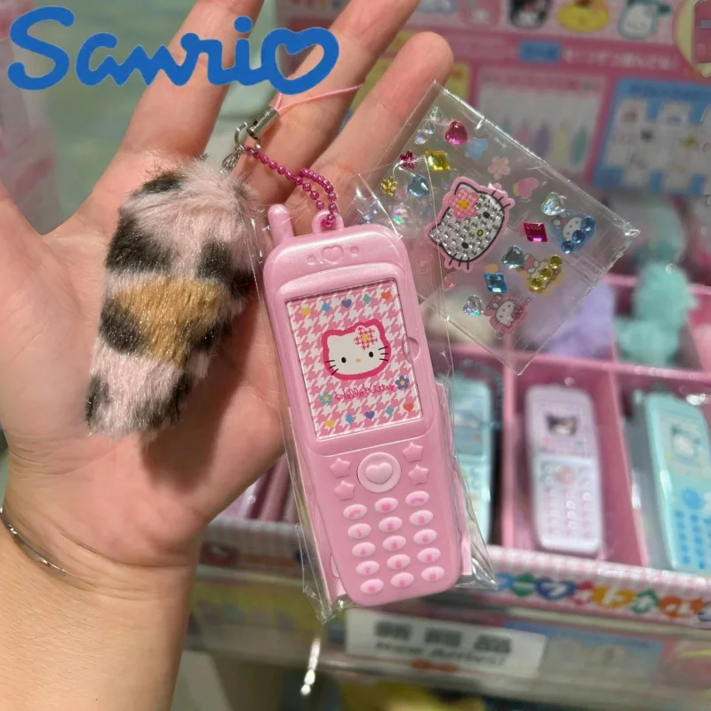 

Hot Sale Original Sanrio Kawaii My Melody Kuromi Mobile Phone Style Backpack Pendant Sanrio Girly Heart Sticker Birthday Gift