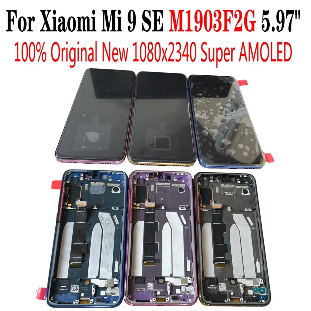 

Shyueda 100% оригинальный новый Super AMOLED 1080x2340 Super для Xiaomi Mi 9 SE Mi9 SE M1903F2G 5,97 "ЖК-дисплей с сенсорным экраном дигитайзер