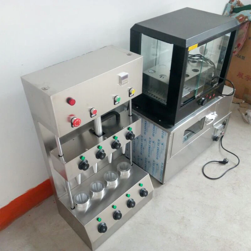 110V 220V 2 Cones Umbrella Shape Pizza Shop Cone Pizza Making Machine Rotary Oven Warm Showcase For Sale
