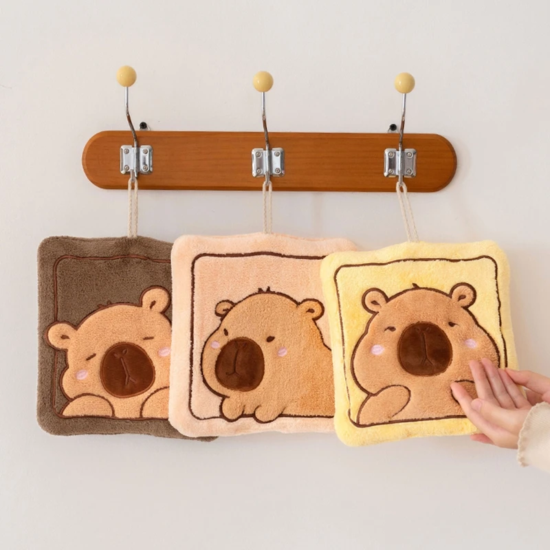 Hand Towel Kitchen Towel Capybara Wet Wipes Absorbent Dishcloth