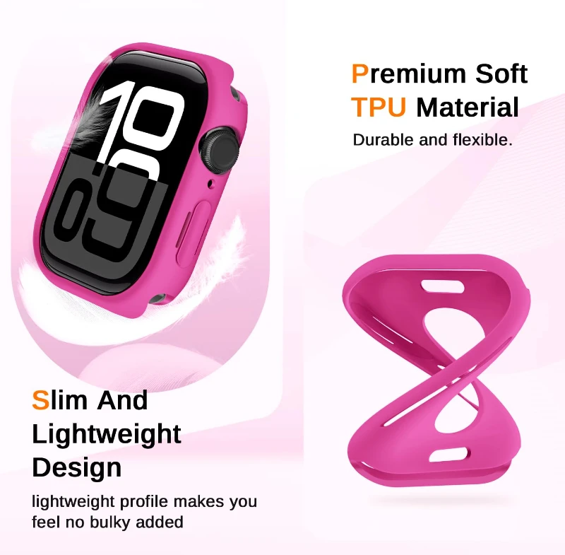4-Piece Silicone Protective Bumper Cover for Apple Watch Accessories