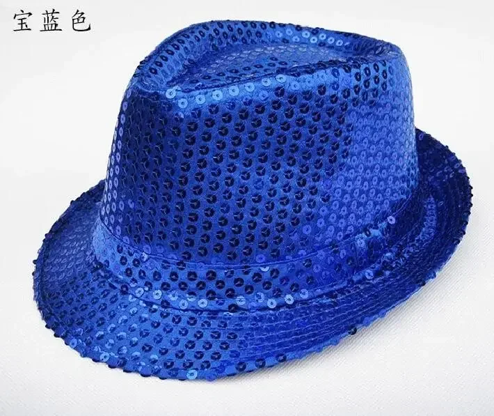 Stage Performance Sequined Hip-hop Hat Children's Day Dance Performance Jazz Hat Men And Women Festival Parties Sequined Top Hat
