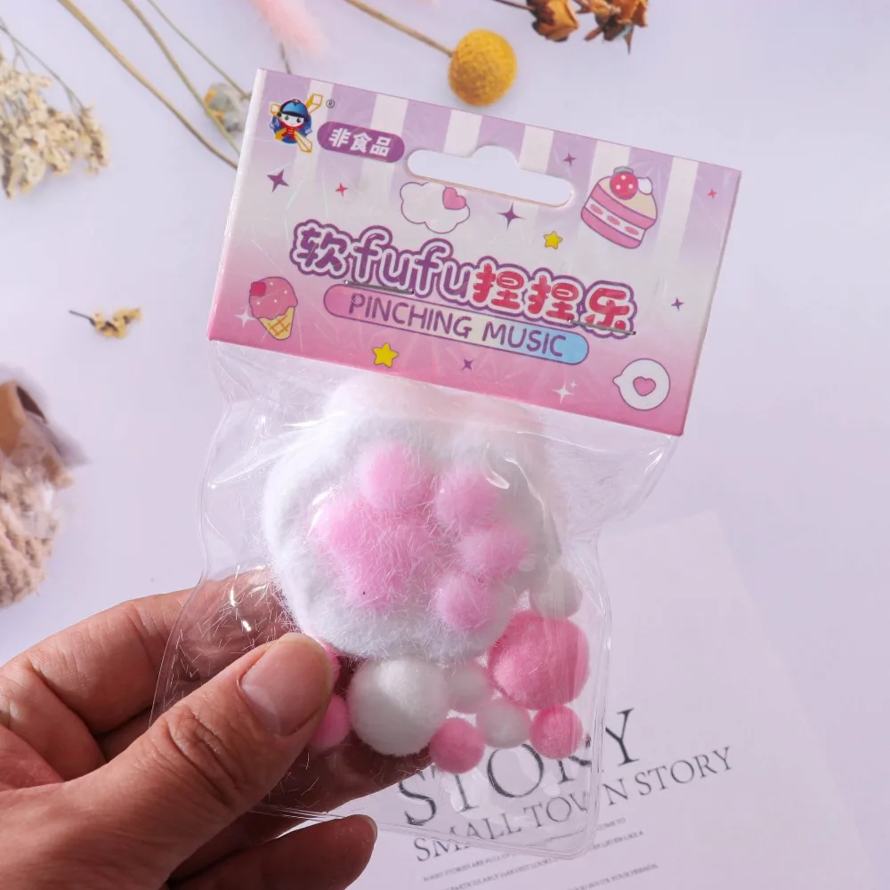 Cute Cat Claw Cat Paw Squishy Toys Decompressing Sticky Texture Cat Claw Squeezing Toy Kids Toys Slow Rebound Stress Relief Toy 5