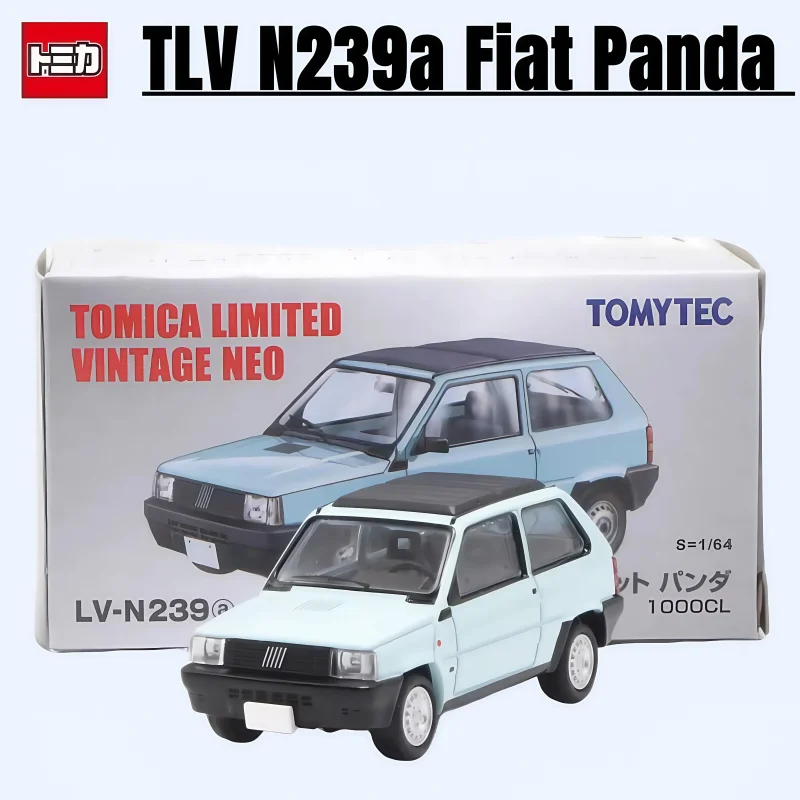 TOMICA TLV 1:64N239a Fiat Panda alloy die-cast car model, boys