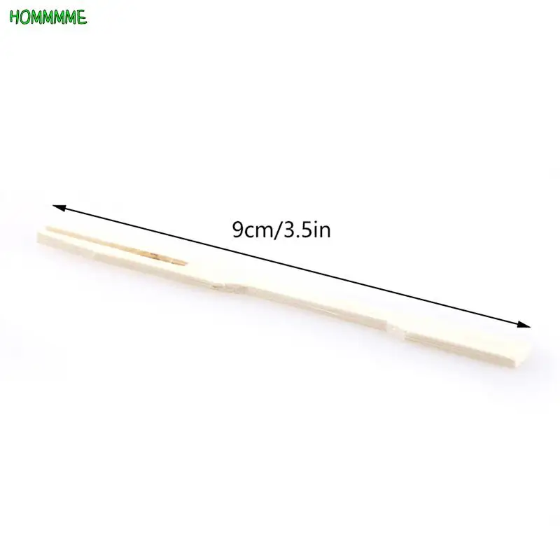 Fruit Fork 50pcs/100pcs Bamboo Disposable Wooden Fruit Fork Dessert Cocktail Fork Set Party Home Household Decor Tableware Supplies