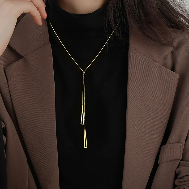 2023 Popular Geometric Pullover Box Chain Female Long Necklace For Women Adjustable Noble Jewelry Wedding Birthday Gift_voghion.com