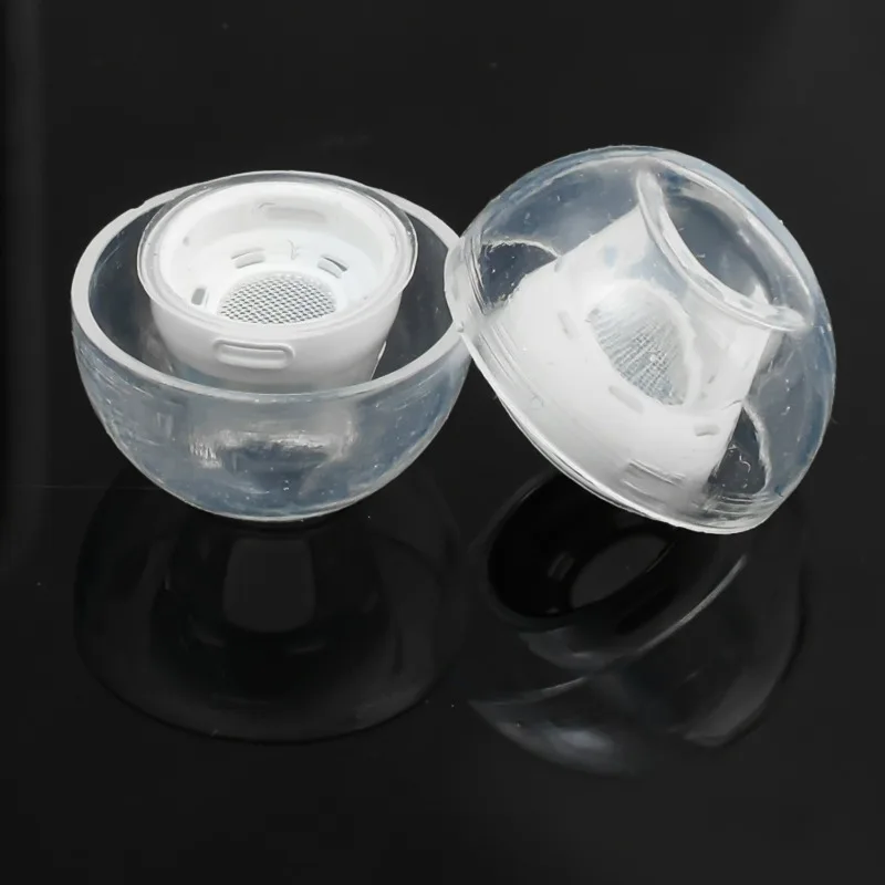 Transparent Replacement Earplugs with Pressure Relief and Anti-Slip Design - 4 Pairs Silicone Ear Tips for Enhanced Comfort