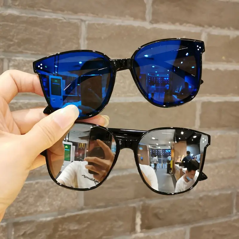 New Children Shape Round Sunglasses Girl Boy Shiny coating Double Color Vintage Sunglasses UV Protection Glasses Child_voghion.com