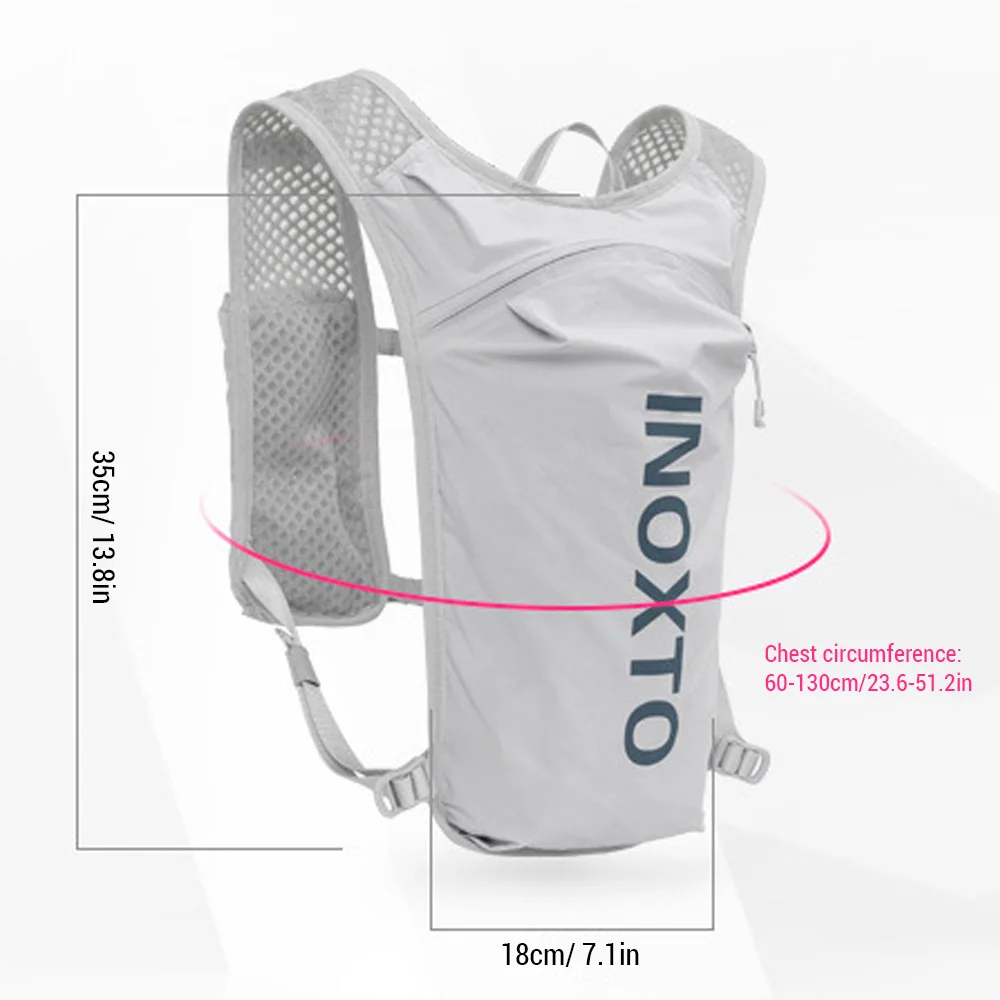 5L Running Hydration Vest Backpack Breathable Jogging Sports Backpack with 1.5L Water Bladder Cycling Bag