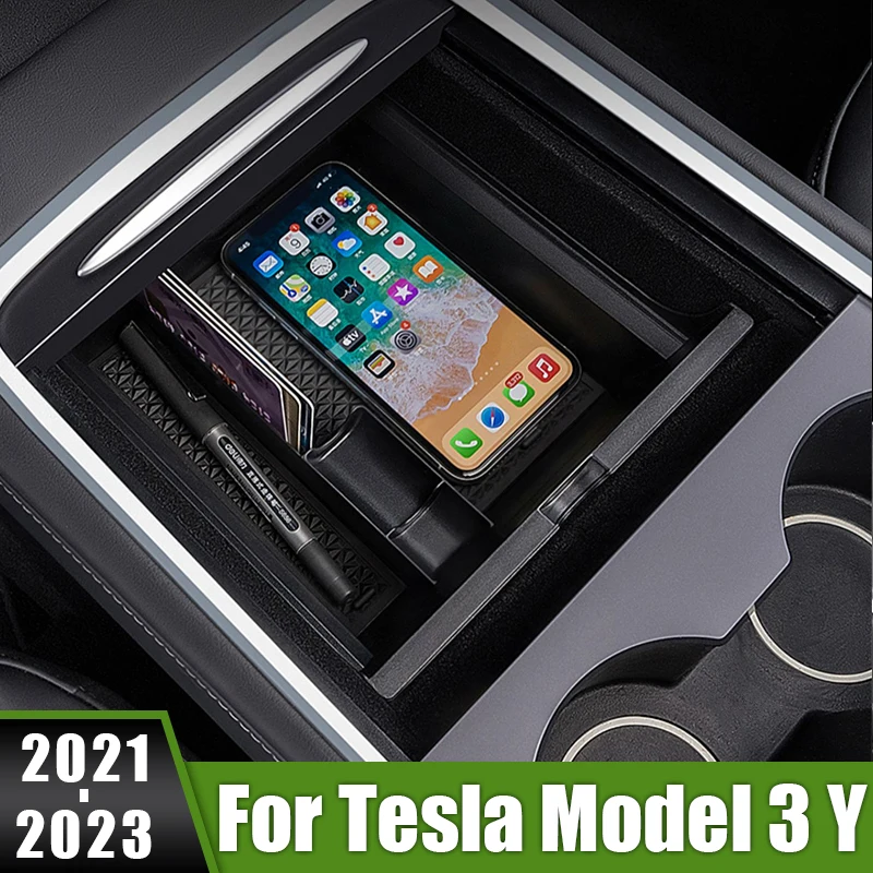 

For Tesla Model 3 Y 2021 2022 2023 Car Front Center Console Btorage Box Armrest Storage Box Container Holder Tray Accessories