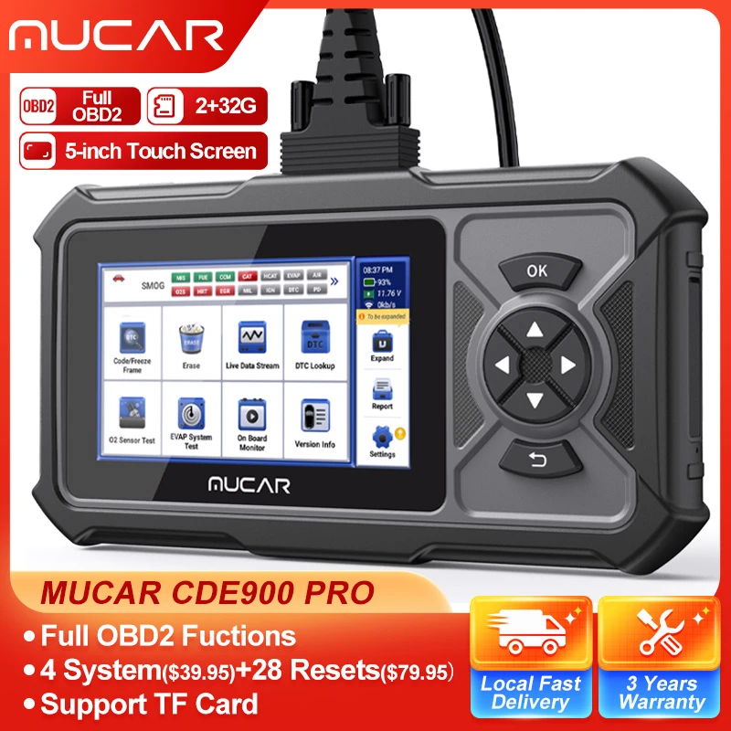 MUCAR CDE900 Pro Obd2 Scanner 2+32G Auto Car Diagnostic Tools ...