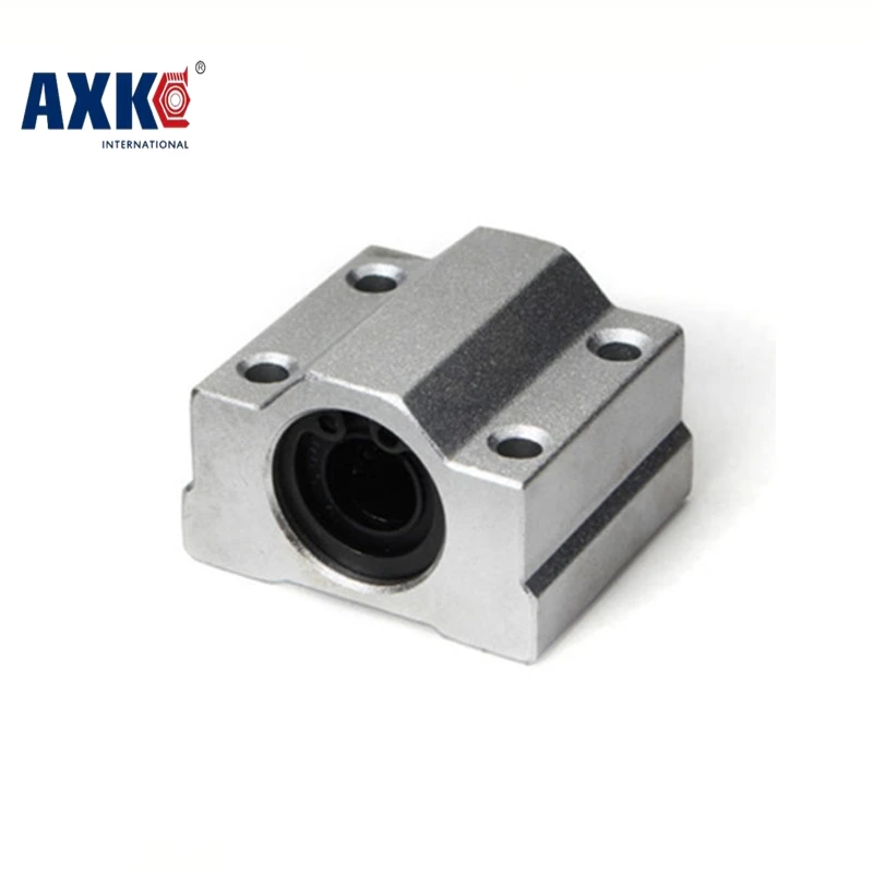 AXK SC8UU SC10UU SC12UU SC16UU Slide Unit Block Bearing Steel Linear Motion Ball Bearing Slide Bushing Shaft Router 3D Printer ball bearings metal shielded ball bearings linear bearing