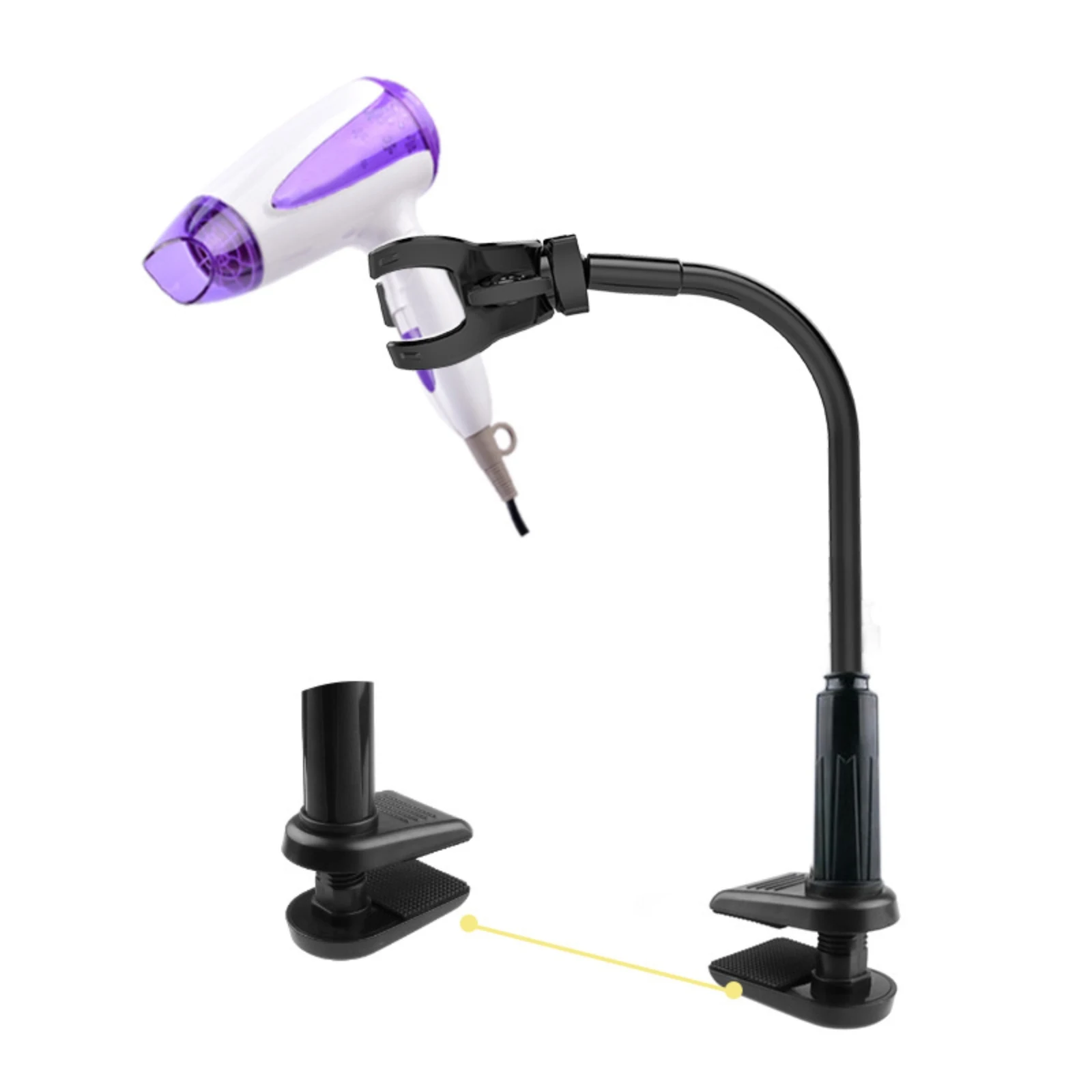 Pet Hair Dryer Bracket Three Jaw Type Dryer Stand for Dog Cat Pet Holder Stand Flexible Hairdryer Holder for Drying and Styling
