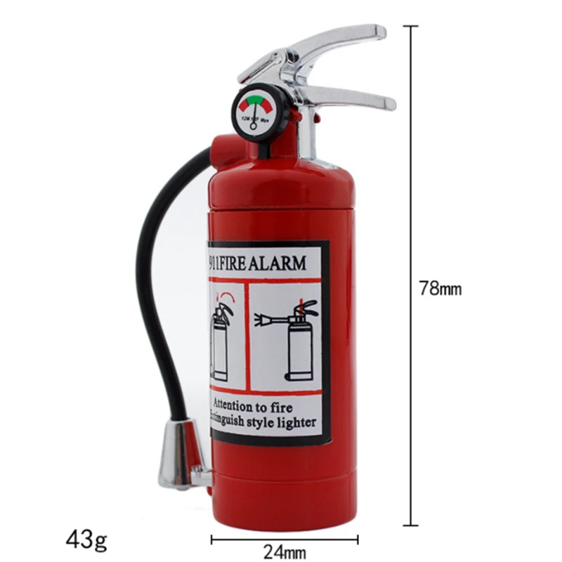 Fire Extinguisher Torch Lighter Flash Light Free Fire Butane Gas Cigar Cigarette Lighters Creative Smoking Accessories Nice Gift butane gas lighter,cigarette lighter