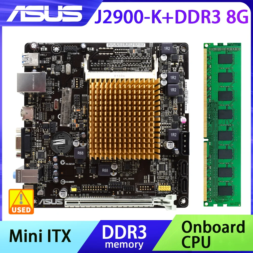 Mini ITX Motherboard ASUS J2900K/K31AN+DDR3 8G Motherboard Integrated