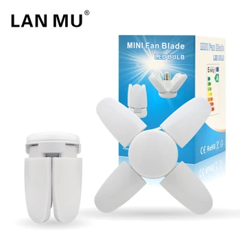 28W LED 전구 E27 접는 팬 전구 AC 110V 220V 미니 LED Foldable UFO 램프 360 Lampada LED 램프 85-265V 스포트 라이트