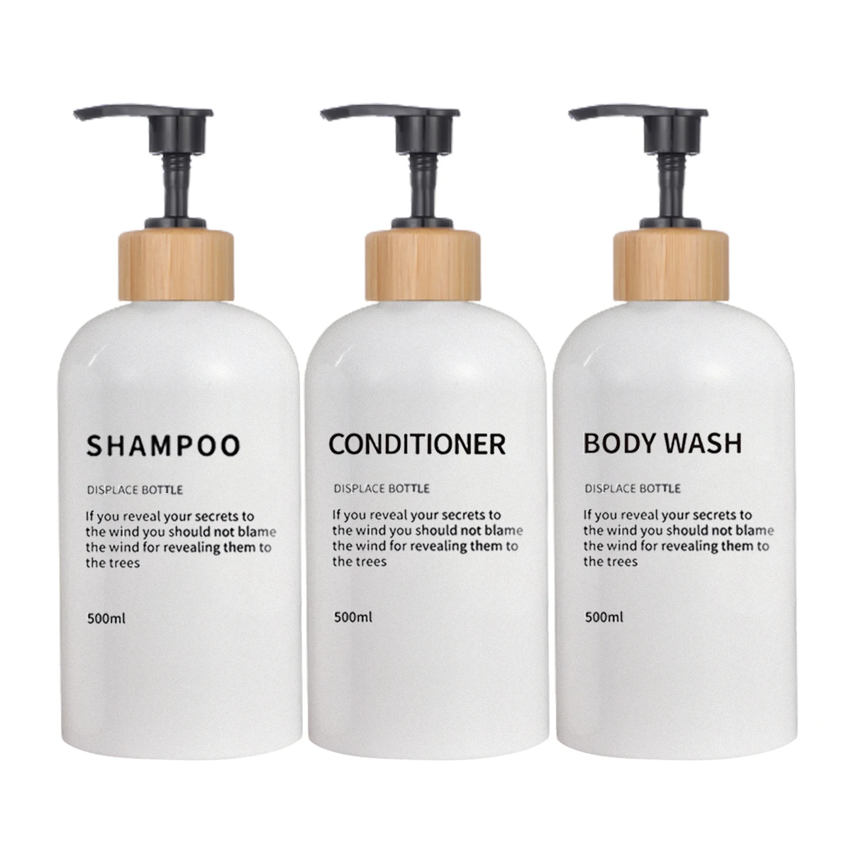 3 แพ็คเครื่องจ่ายสบู่แชมพูและครีมนวดผม Body Wash ขวดอาบน้ํารีฟิลขวดโลชั่น 1
