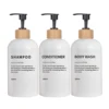 3 Pack Soap Dispenser Shampoo and Conditioner Dispenser Body Wash Shower Bottles Refillable Lotion Dispenser
