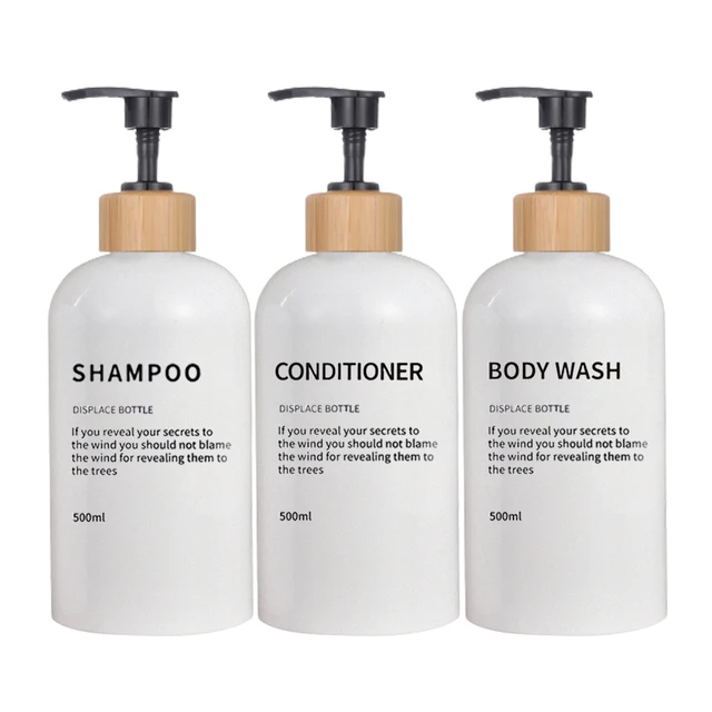 3 แพ็คเครื่องจ่ายสบู่แชมพูและครีมนวดผม Body Wash ขวดอาบน้ํารีฟิลขวดโลชั่น 1