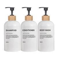 3 Pack Soap Dispenser Shampoo and Conditioner Dispenser Body Wash Shower Bottles Refillable Lotion Dispenser Bottle 1