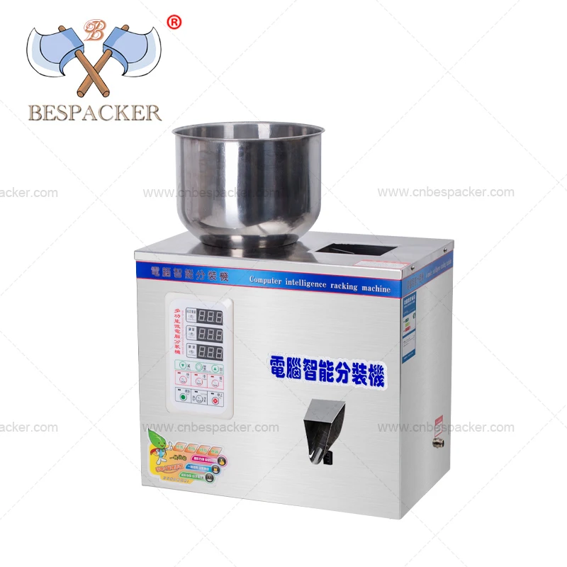 Small Desktop Semi Automatic Granules Coffee Beans Spice Powder Pouch Quantitative Weighing And Filling Machine
