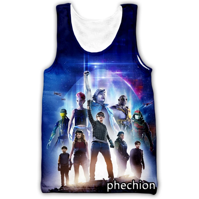 

Новинка, модный мужской/женский жилет phechion Ready Player One с 3D принтом, без рукавов, уличная одежда, мужские свободные спортивные майки A155