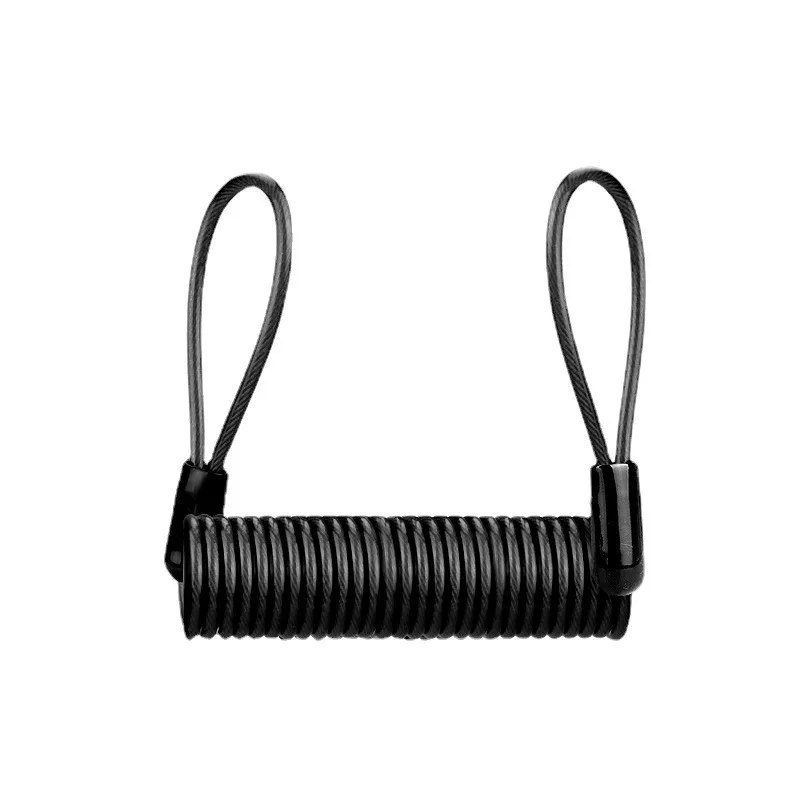Bicycle Lock 1.5m Spring Cable Lock Anti Theft Rope Alarm Disc Lock For Motorcycle Bike Scooter Security Reminder Protection Accessories