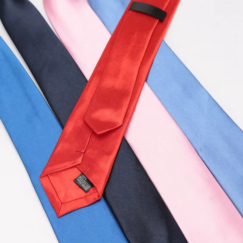 Mans Slim Skinny Tie for Men Jacquard Woven Solid Orange Red Purple Black Ties Wedding Necktie Women Accessories Corbatas Par