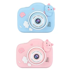 Cute Mini Digital Camera Toys 2 Inch Screen Video Camera Baby Educational Toy Fit For Boy Girl Birthday Gift-Blue