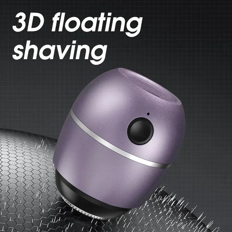 Smart USB Rechargeable Waterproof Electric Shaver for Men Portable Mini Travel Shaving Razor Removable Beard Trimmer