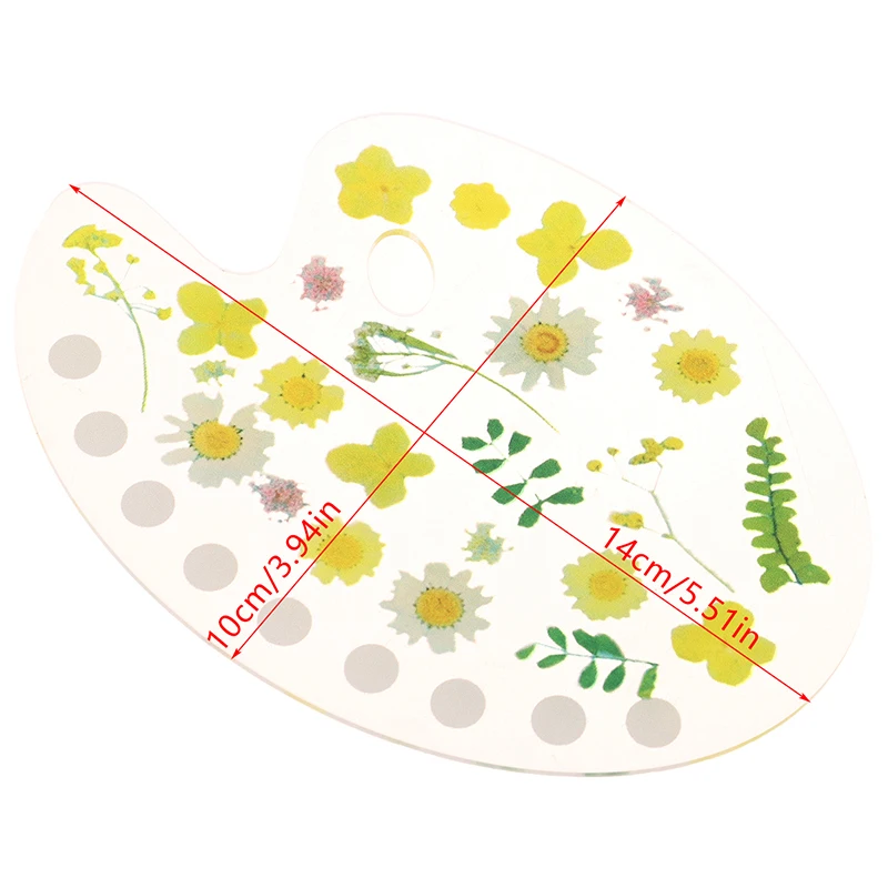 Acylic Painting Palettes Artists Colorful Botanical Paint Tray Pad Holder For Mixing Colors Oil Watercolor Art Tools
