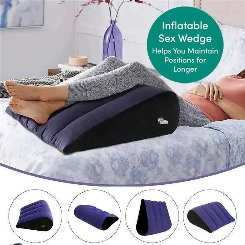 Portable Inflatable Elevation Knee Rest Wedge Leg Foot Pillow For